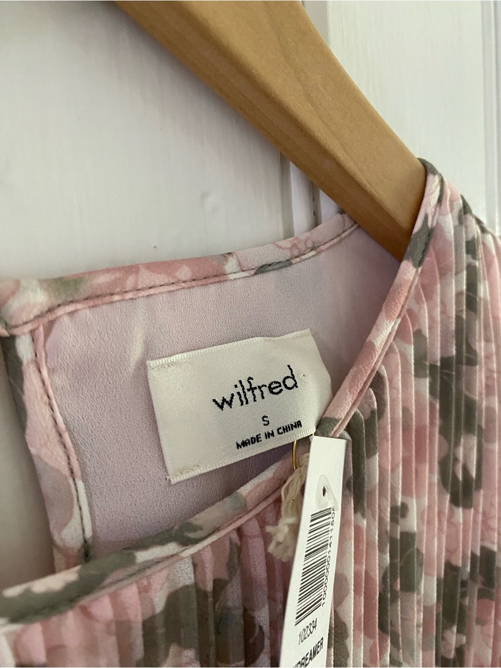 ARITZIA WILFRED NWTs daydreamer mini dress chiffon floral pink/sage size small - Picture 6 of 13